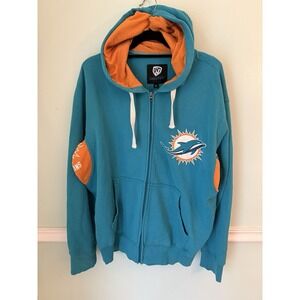 Miami Dolphins Hoodie - Mens Large‎ -full Zip Sweatshirt - Hands High